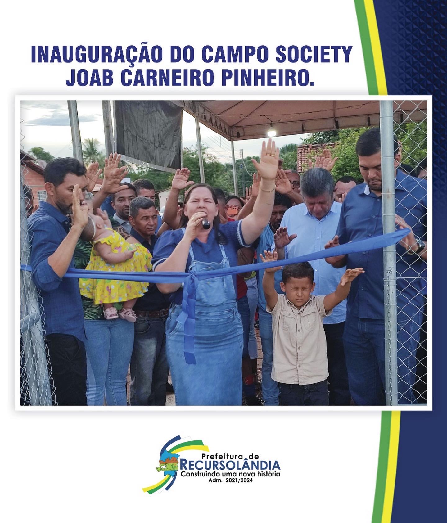 Prefeitura inaugura campo society Joab Carneiro Pinheiro