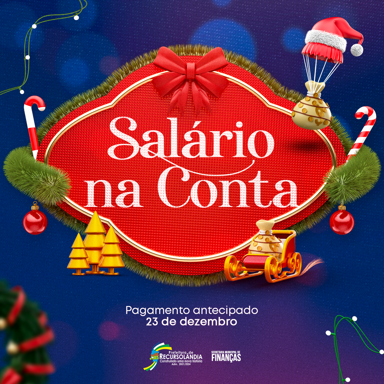 Pagamento de salário mês de dezembro