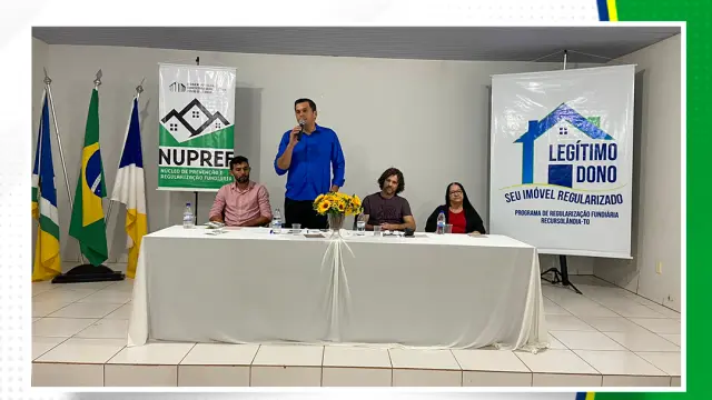 Processo de Regularização Fundiária é esclarecido a população de Recursolândia através de audiência pública realizada com a presença do Juiz Océlio Nobre.