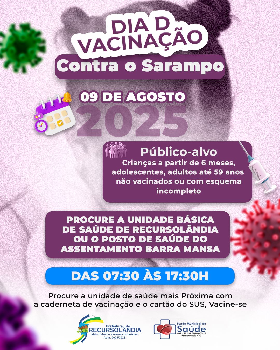DIA D DE VACINAÇÃO CONTRA O SARAMPO