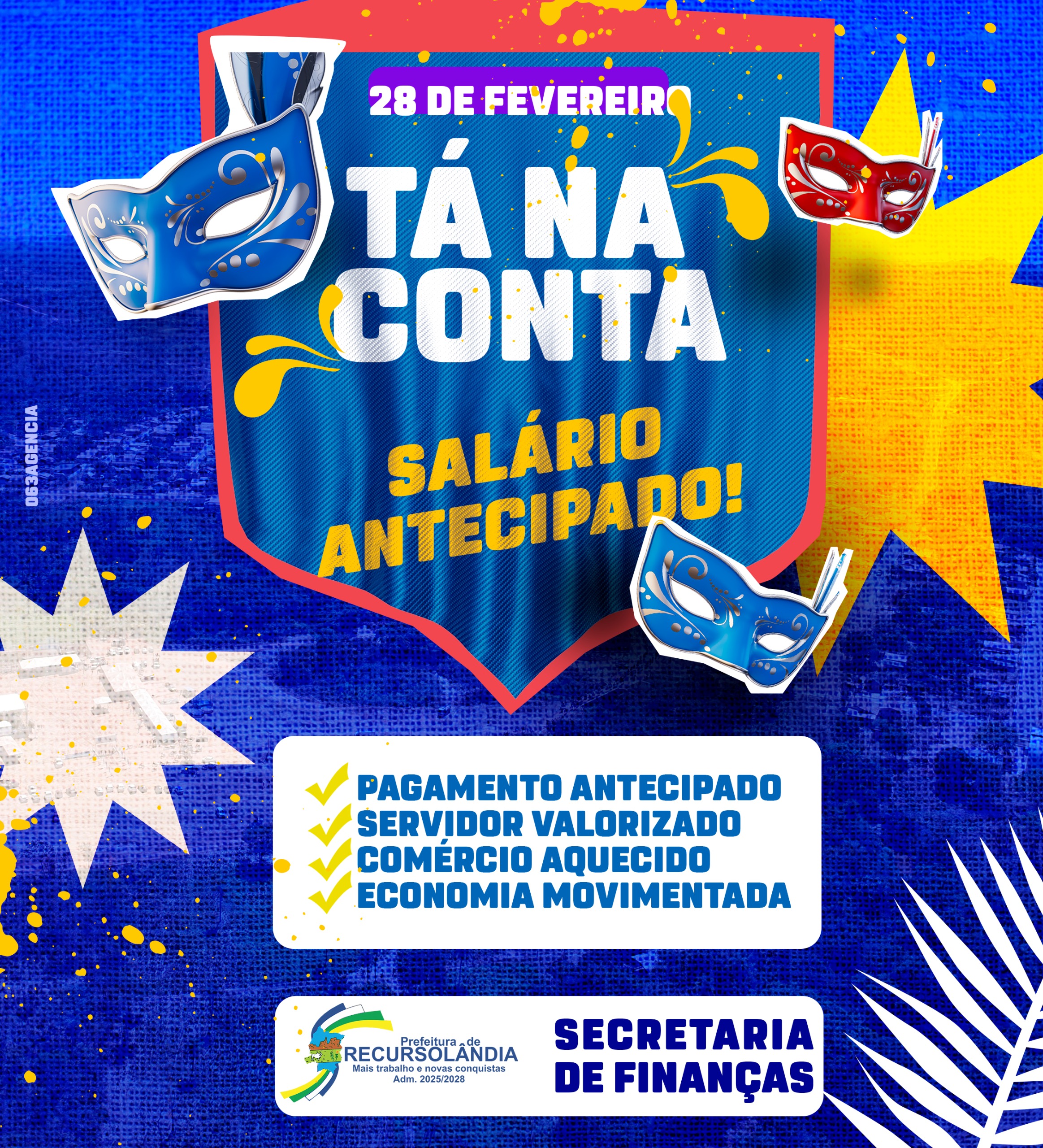 Tá na conta salário antecipado!